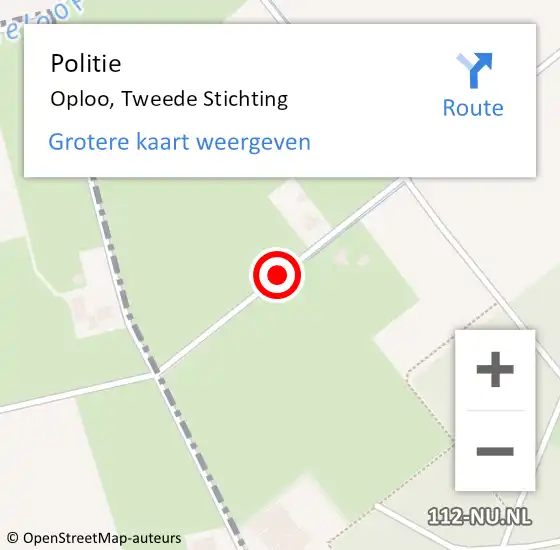 Locatie op kaart van de 112 melding: Politie Oploo, Tweede Stichting op 9 december 2019 17:32