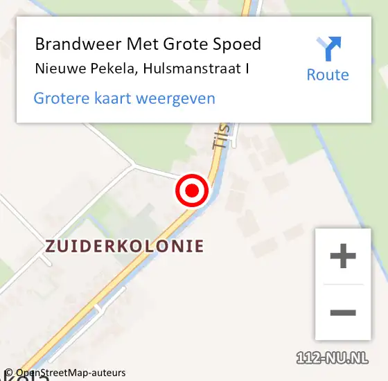 Locatie op kaart van de 112 melding: Brandweer Met Grote Spoed Naar Nieuwe Pekela, Hulsmanstraat I op 10 december 2019 18:20