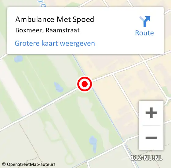 Locatie op kaart van de 112 melding: Ambulance Met Spoed Naar Boxmeer, Raamstraat op 11 december 2019 20:04