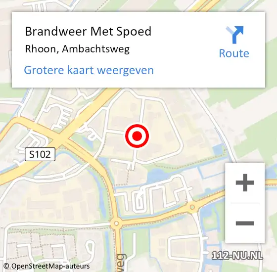 Locatie op kaart van de 112 melding: Brandweer Met Spoed Naar Rhoon, Ambachtsweg op 11 december 2019 23:08