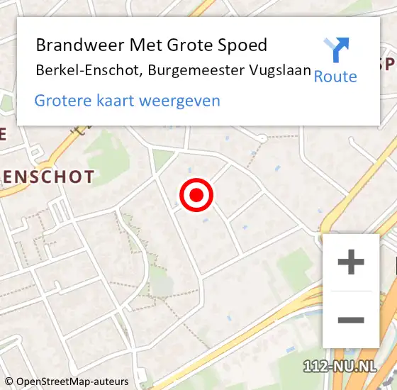 Locatie op kaart van de 112 melding: Brandweer Met Grote Spoed Naar Berkel-Enschot, Burgemeester Vugslaan op 12 december 2019 21:47