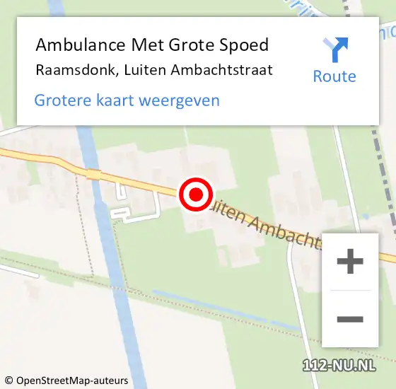 Locatie op kaart van de 112 melding: Ambulance Met Grote Spoed Naar Raamsdonk, Luiten Ambachtstraat op 12 december 2019 23:06