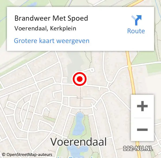 Locatie op kaart van de 112 melding: Brandweer Met Spoed Naar Voerendaal, Kerkplein op 13 december 2019 13:23