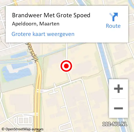 Locatie op kaart van de 112 melding: Brandweer Met Grote Spoed Naar Apeldoorn, Maarten op 14 december 2019 12:09