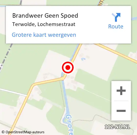 Locatie op kaart van de 112 melding: Brandweer Geen Spoed Naar Terwolde, Lochemsestraat op 14 december 2019 17:10