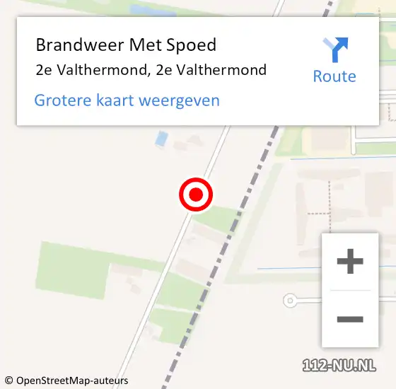 Locatie op kaart van de 112 melding: Brandweer Met Spoed Naar 2e Valthermond, 2e Valthermond op 15 december 2019 13:04