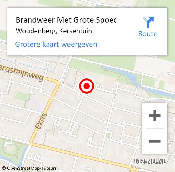 Locatie op kaart van de 112 melding: Brandweer Met Grote Spoed Naar Woudenberg, Kersentuin op 16 december 2019 11:20