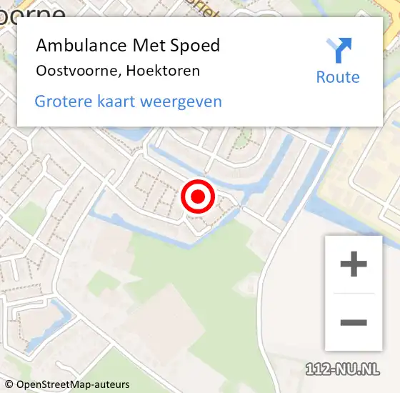 Locatie op kaart van de 112 melding: Ambulance Met Spoed Naar Oostvoorne, Hoektoren op 17 december 2019 14:49