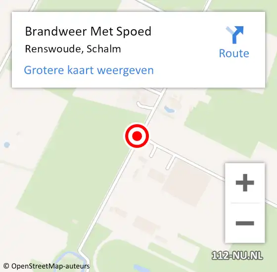 Locatie op kaart van de 112 melding: Brandweer Met Spoed Naar Renswoude, Schalm op 17 december 2019 18:31