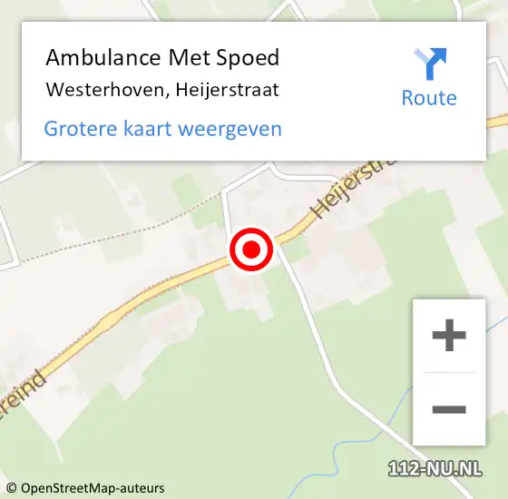 Locatie op kaart van de 112 melding: Ambulance Met Spoed Naar Westerhoven, Heijerstraat op 18 december 2019 11:59