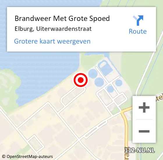 Locatie op kaart van de 112 melding: Brandweer Met Grote Spoed Naar Elburg, Uiterwaardenstraat op 23 april 2014 11:52