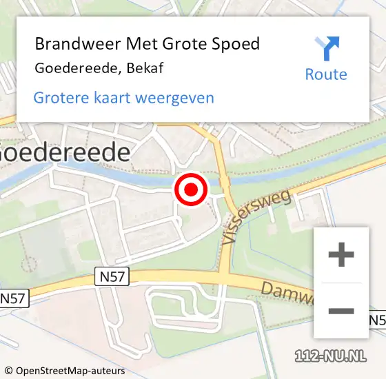 Locatie op kaart van de 112 melding: Brandweer Met Grote Spoed Naar Goedereede, Bekaf op 19 december 2019 13:42