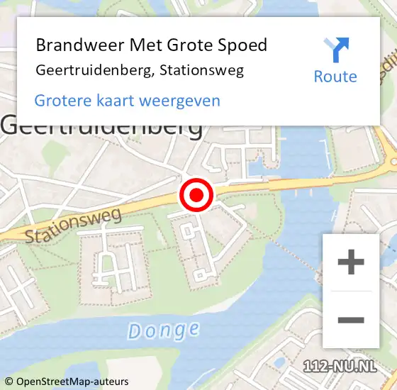 Locatie op kaart van de 112 melding: Brandweer Met Grote Spoed Naar Geertruidenberg, Stationsweg op 20 december 2019 09:24