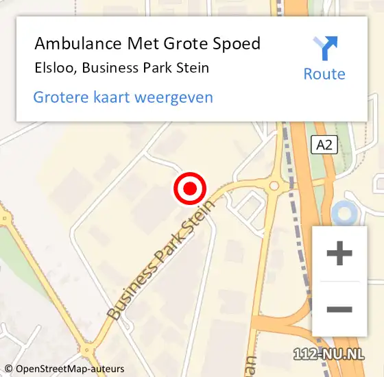 Locatie op kaart van de 112 melding: Ambulance Met Grote Spoed Naar Elsloo, Business Park Stein op 20 december 2019 13:07