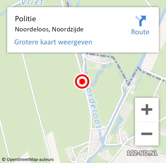 Locatie op kaart van de 112 melding: Politie Noordeloos, Noordzijde op 20 december 2019 17:27