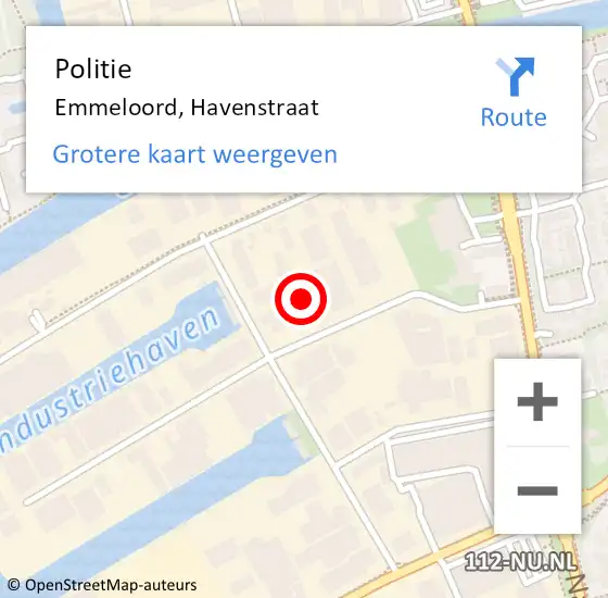 Locatie op kaart van de 112 melding: Politie Emmeloord, Havenstraat op 23 april 2014 14:34