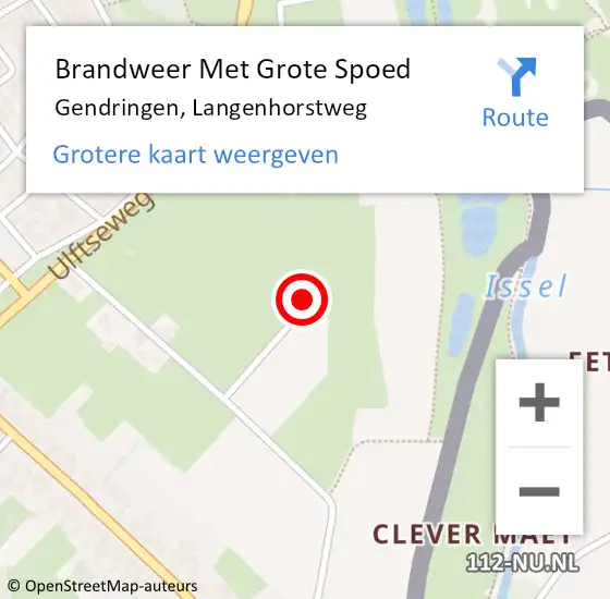 Locatie op kaart van de 112 melding: Brandweer Met Grote Spoed Naar Gendringen, Langenhorstweg op 23 april 2014 14:51