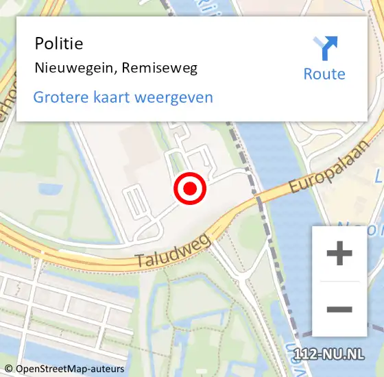 Locatie op kaart van de 112 melding: Politie Nieuwegein, Remiseweg op 21 december 2019 00:19