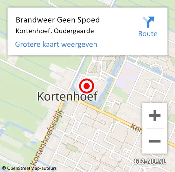 Locatie op kaart van de 112 melding: Brandweer Geen Spoed Naar Kortenhoef, Oudergaarde op 23 april 2014 15:26