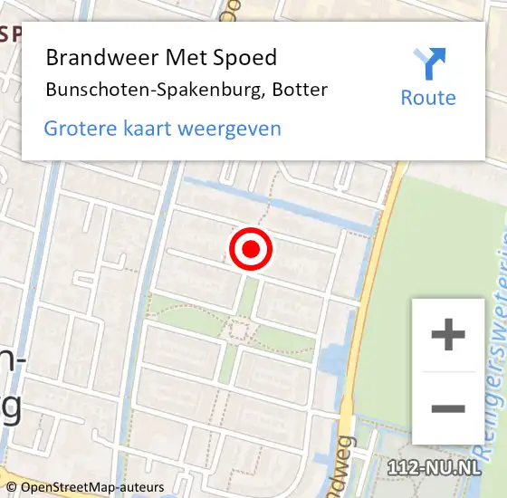 Locatie op kaart van de 112 melding: Brandweer Met Spoed Naar Bunschoten-Spakenburg, Botter op 21 december 2019 14:44