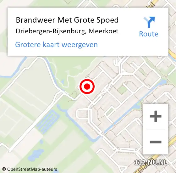 Locatie op kaart van de 112 melding: Brandweer Met Grote Spoed Naar Driebergen-Rijsenburg, Meerkoet op 21 december 2019 14:52