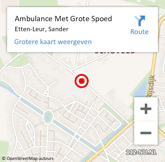 Locatie op kaart van de 112 melding: Ambulance Met Grote Spoed Naar Etten-Leur, Sander op 21 december 2019 16:43