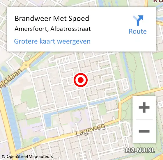 Locatie op kaart van de 112 melding: Brandweer Met Spoed Naar Utrecht, Albatrosstraat op 21 december 2019 17:42