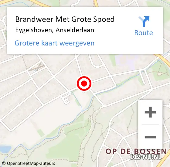 Locatie op kaart van de 112 melding: Brandweer Met Grote Spoed Naar Eygelshoven, Anselderlaan op 21 december 2019 19:08