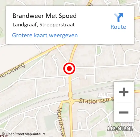 Locatie op kaart van de 112 melding: Brandweer Met Spoed Naar Landgraaf, Streeperstraat op 22 december 2019 06:40