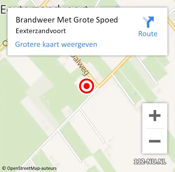 Locatie op kaart van de 112 melding: Brandweer Met Grote Spoed Naar Eexterzandvoort op 23 april 2014 17:07