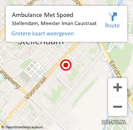 Locatie op kaart van de 112 melding: Ambulance Met Spoed Naar Stellendam, Meester Iman Caustraat op 22 december 2019 21:47