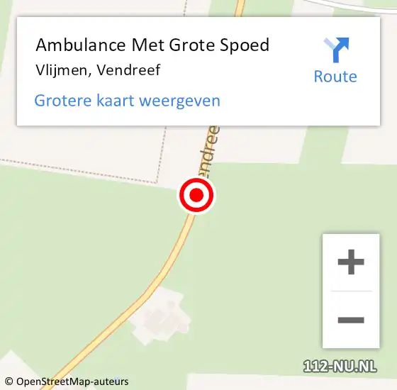 Locatie op kaart van de 112 melding: Ambulance Met Grote Spoed Naar Vlijmen, Vendreef op 23 december 2019 12:41