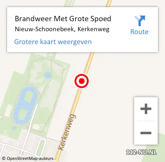 Locatie op kaart van de 112 melding: Brandweer Met Grote Spoed Naar Nieuw-Schoonebeek, Kerkenweg op 23 december 2019 14:27