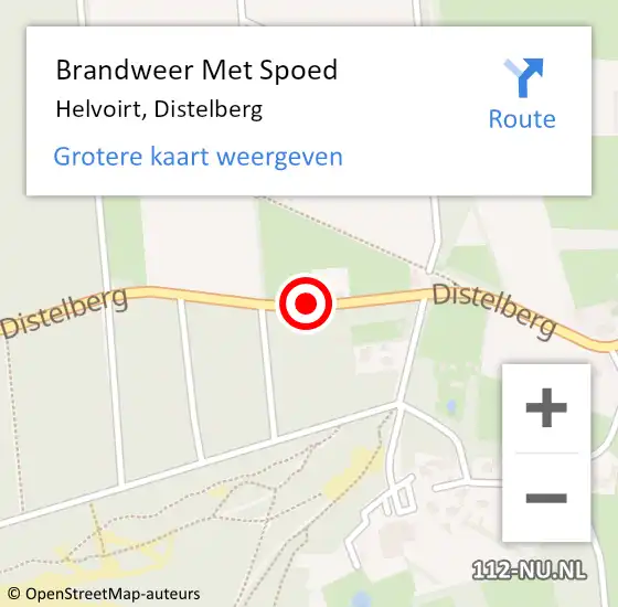 Locatie op kaart van de 112 melding: Brandweer Met Spoed Naar Helvoirt, Distelberg op 23 december 2019 15:08