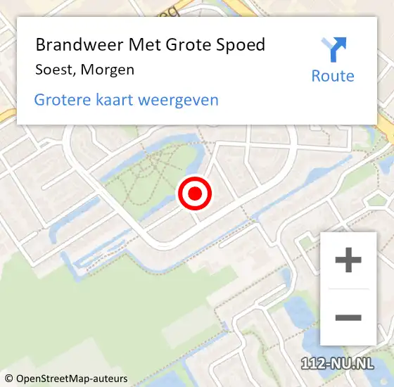 Locatie op kaart van de 112 melding: Brandweer Met Grote Spoed Naar Soest, Morgen op 23 december 2019 17:59