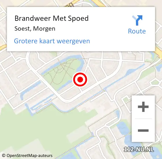 Locatie op kaart van de 112 melding: Brandweer Met Spoed Naar Soest, Morgen op 23 december 2019 18:09