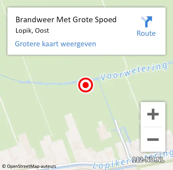 Locatie op kaart van de 112 melding: Brandweer Met Grote Spoed Naar Lopik, Oost op 24 december 2019 04:57