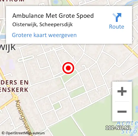 Locatie op kaart van de 112 melding: Ambulance Met Grote Spoed Naar Oisterwijk, Scheepersdijk op 24 december 2019 11:02