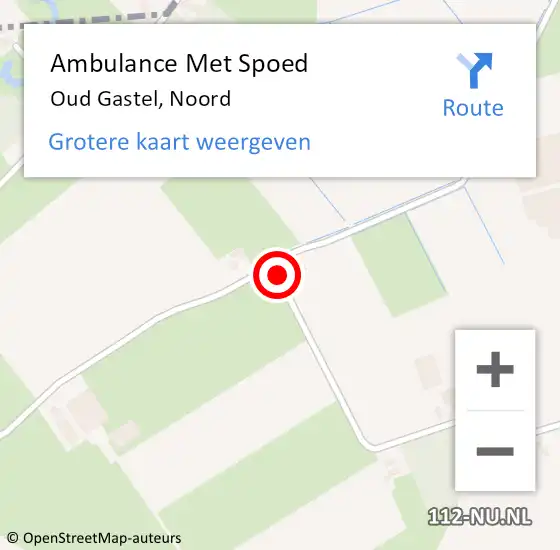 Locatie op kaart van de 112 melding: Ambulance Met Spoed Naar Oud Gastel, Noord op 25 december 2019 13:03