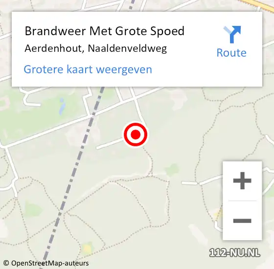 Locatie op kaart van de 112 melding: Brandweer Met Grote Spoed Naar Aerdenhout, Naaldenveldweg op 25 december 2019 14:28