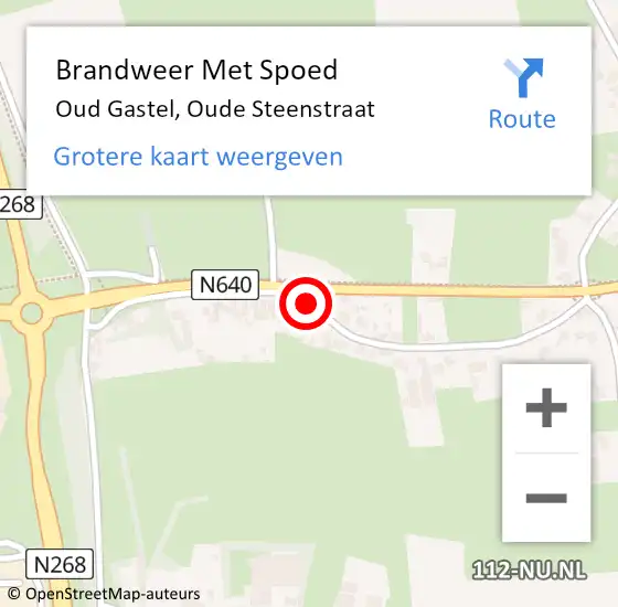 Locatie op kaart van de 112 melding: Brandweer Met Spoed Naar Oud Gastel, Oude Steenstraat op 25 december 2019 23:41