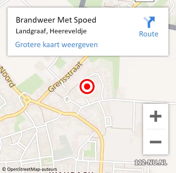 Locatie op kaart van de 112 melding: Brandweer Met Spoed Naar Landgraaf, Heereveldje op 26 december 2019 03:11