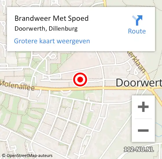 Locatie op kaart van de 112 melding: Brandweer Met Spoed Naar Doorwerth, Dillenburg op 26 december 2019 13:52