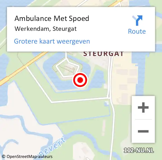 Locatie op kaart van de 112 melding: Ambulance Met Spoed Naar Werkendam, Steurgat op 27 december 2019 12:14