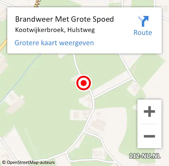 Locatie op kaart van de 112 melding: Brandweer Met Grote Spoed Naar Kootwijkerbroek, Hulstweg op 27 december 2019 17:05