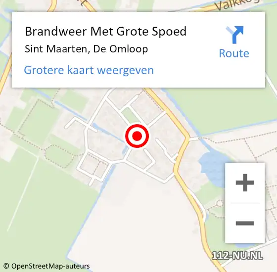 Locatie op kaart van de 112 melding: Brandweer Met Grote Spoed Naar Sint Maarten, De Omloop op 27 december 2019 17:50