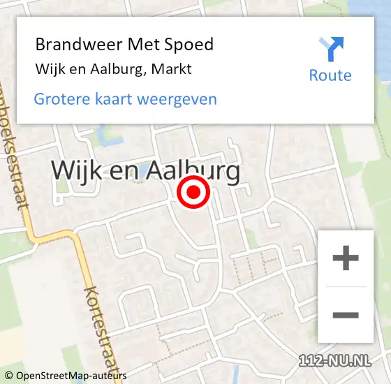 Locatie op kaart van de 112 melding: Brandweer Met Spoed Naar Wijk en Aalburg, Markt op 27 december 2019 21:06