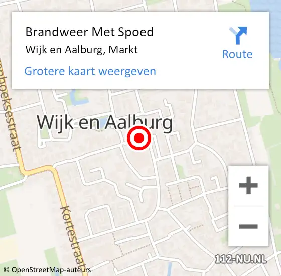 Locatie op kaart van de 112 melding: Brandweer Met Spoed Naar Wijk en Aalburg, Markt op 27 december 2019 21:16