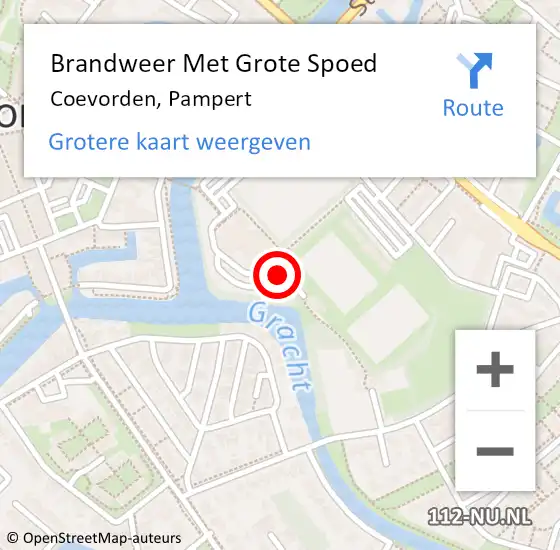 Locatie op kaart van de 112 melding: Brandweer Met Grote Spoed Naar Coevorden, Pampert op 24 april 2014 08:42