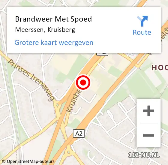Locatie op kaart van de 112 melding: Brandweer Met Spoed Naar Meerssen, Kruisberg op 29 december 2019 02:35